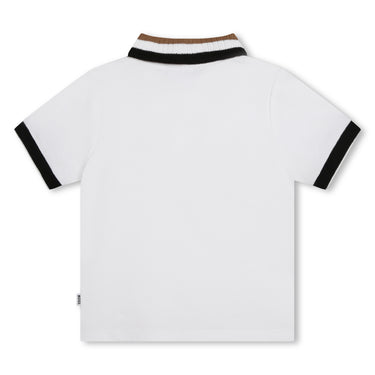 Polo BOSS blanco para bebé